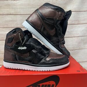 Air Jordan 1 HI OG Fearless Women's Black-Metallic Rose Gold CU6690-006 Size 5.5